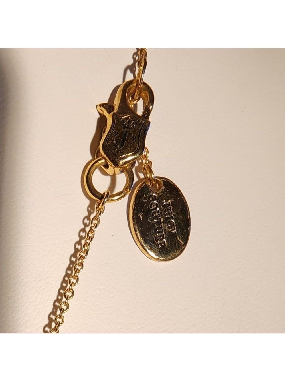 Juicy Couture necklace, blue flower with gemstones 18"+4" - Picture 5 of 5